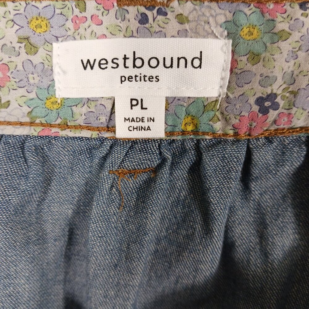 Westbound, NWT, Button Front Denim Tiered Skirt, Size PL, Country, Western - Picture 2 of 15